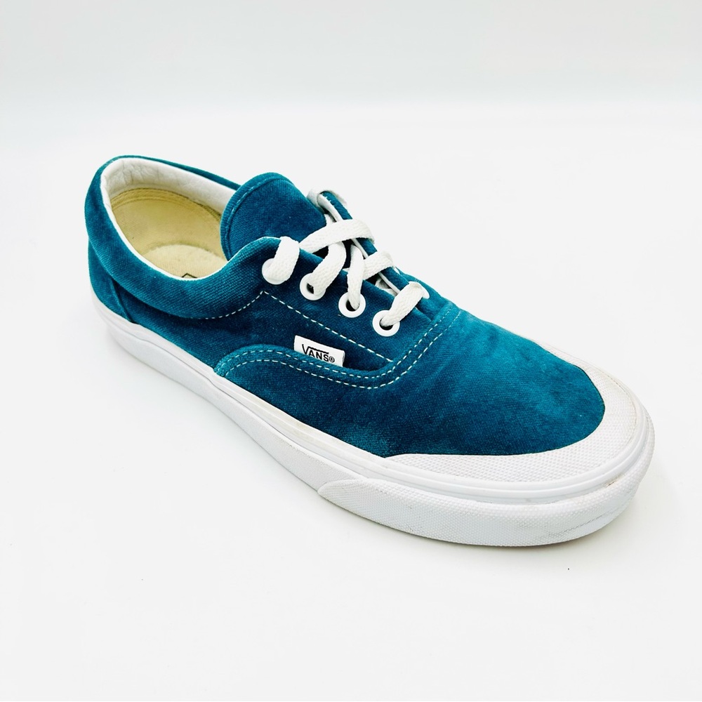 Vans shoes Era TC Velvet Sneakers blue classic rubber sole Women Size 7.5